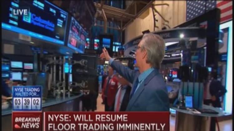 NYSE resumes floor trading