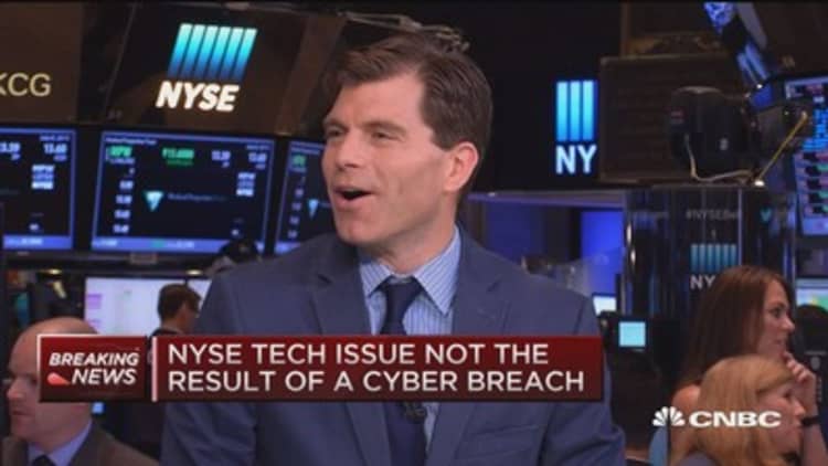 No panic response in NYSE halt