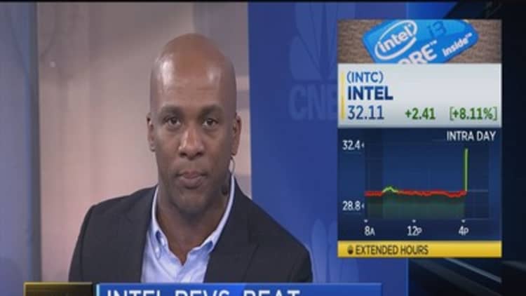 Intel pops 8% 