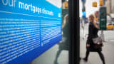 An ad for mortgages at a Citibank branch in New York.