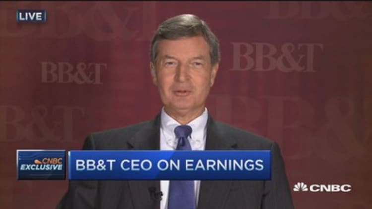 BB&T CEO: Higher rates good for earnings, savers