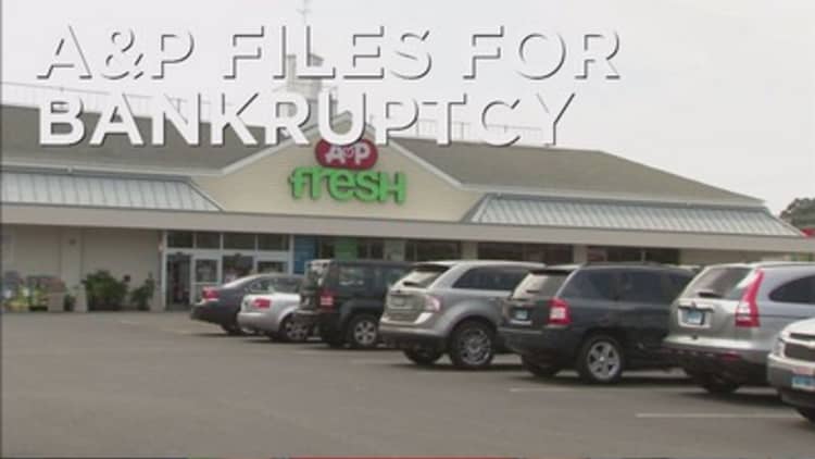 A&P files for bankruptcy