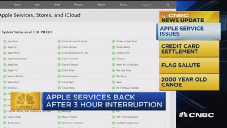 CNBC update: Apple service issue 