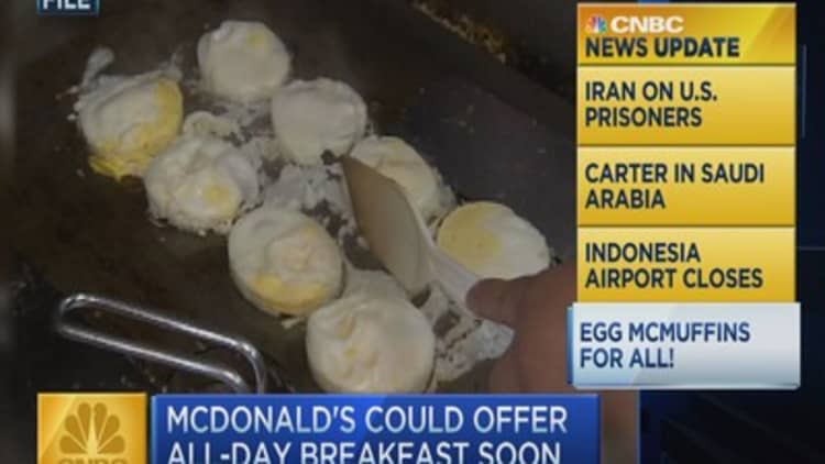 CNBC update: Egg McMuffins for all! 