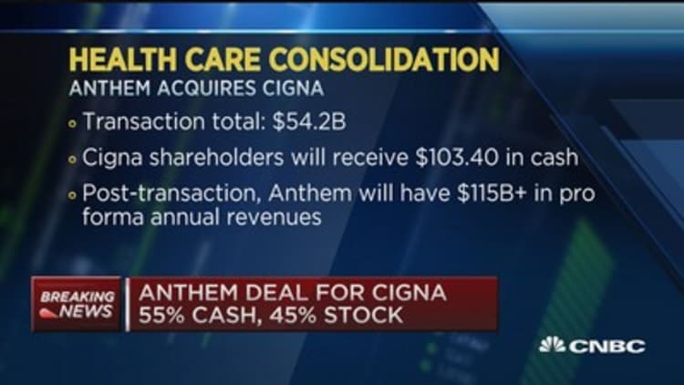 It's official... Anthem to buy Cigna