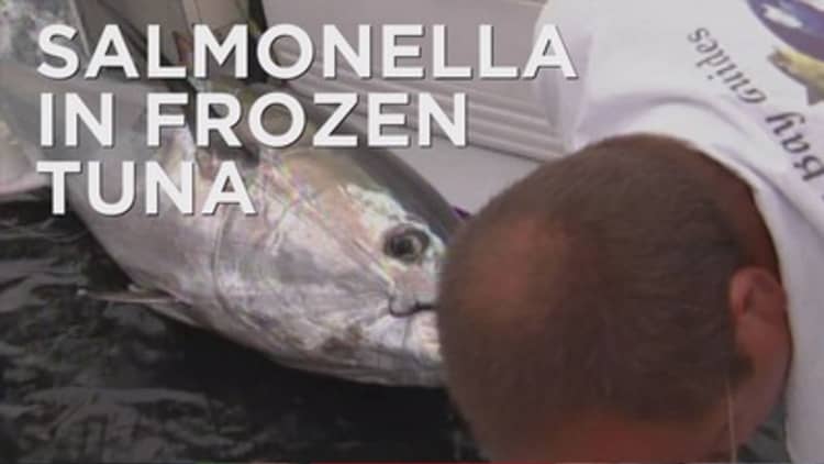 Salmonella found in raw tuna
