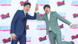 YouTube personalities Anthony Padilla, left, and Ian Hecox, better known as Smosh, attend the premiere of “Smosh: The Movie” in Westwood, Calif., July 22, 2015.