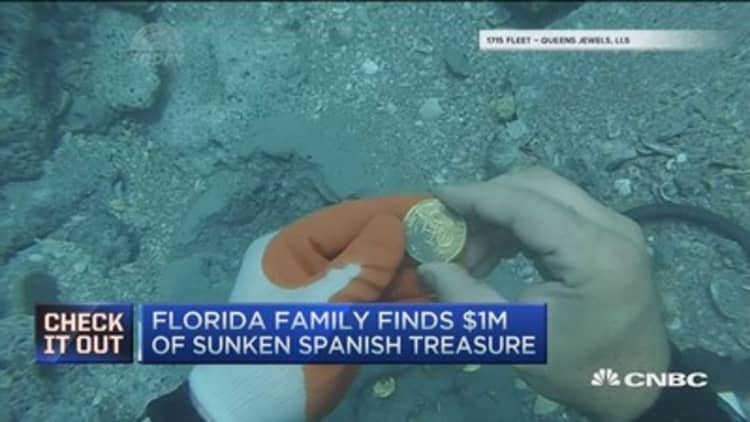 Florida family finds $1M sunken Spanish treasure