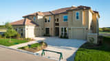 A new home for sale in a gated community in San Antonio, Texas.