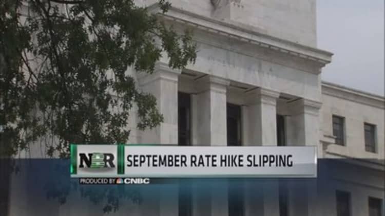 September rate hike slipping 