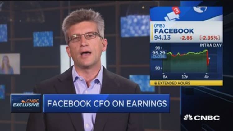 Facebook CFO: Great quarter almost any way you look at it