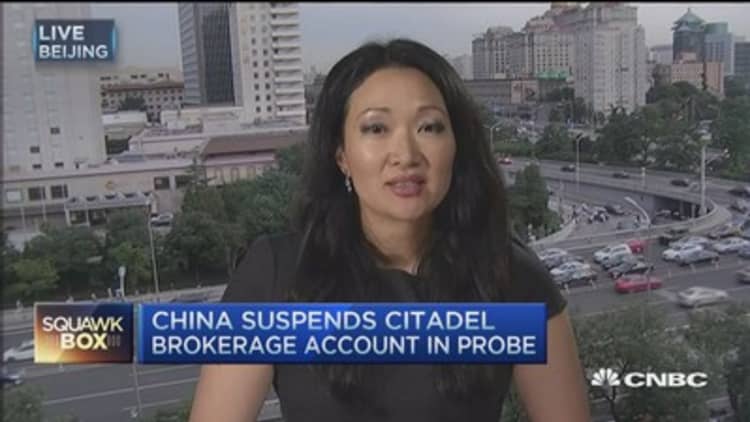China freezes Citadel account amid probe