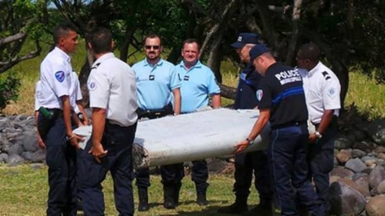 Recovered wing from missing flight MH370