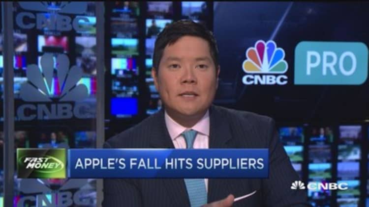 Apple's fall hits suppliers