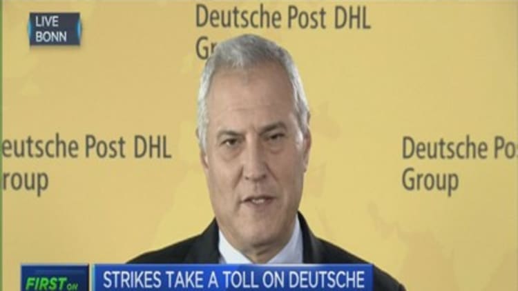 Strike action costs Deutsche Post