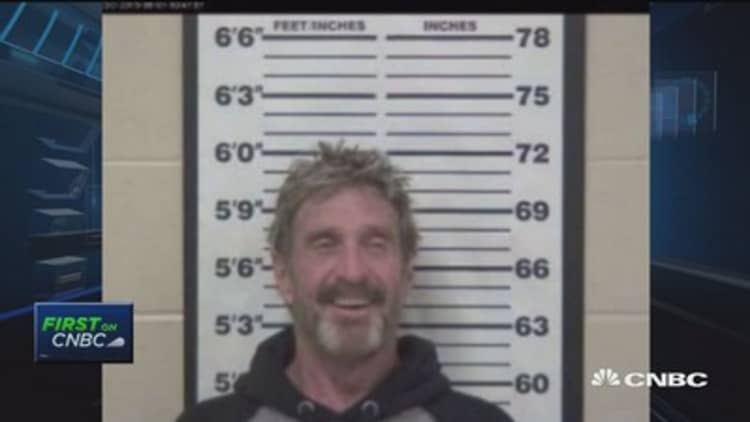 McAfee: The Xanax made me do it