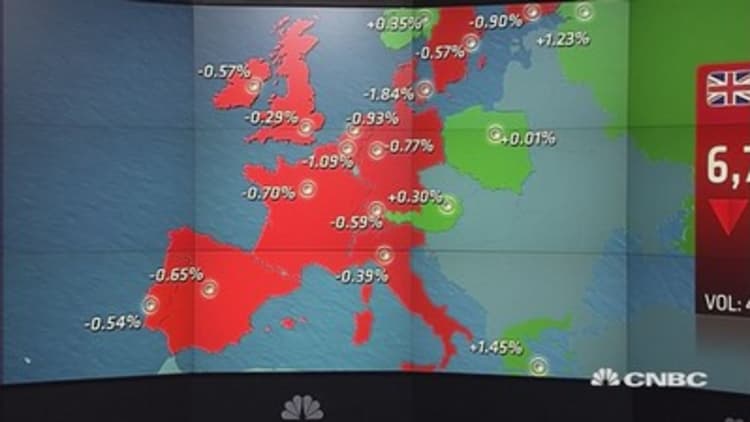 Europe ends in the red after key US jobs data