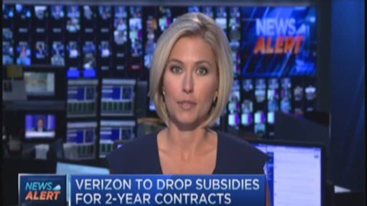Verizon drops subsidies for 2-yr contacts