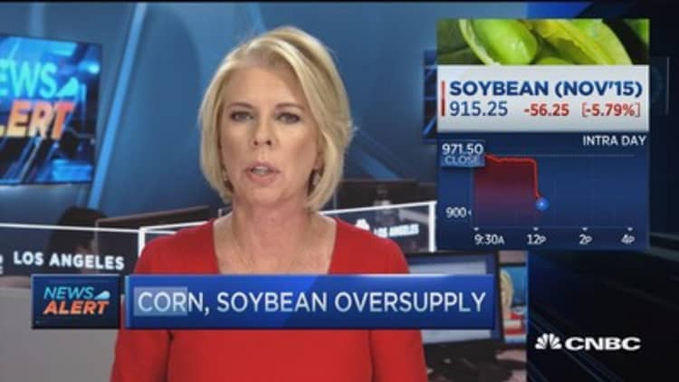 Corn, soybean oversupply 