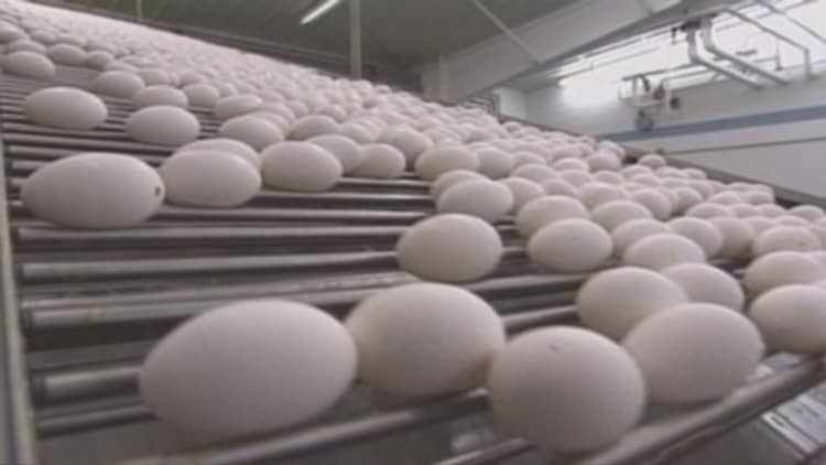 Egg prices soaring