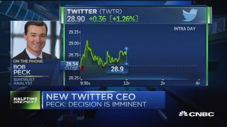 New Twitter CEO imminent: Peck 