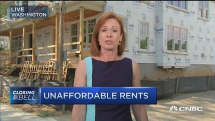 Rent in 75% of US markets 'unaffordable'