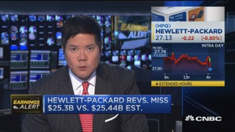 Mixed earnings from Hewlett-Packard