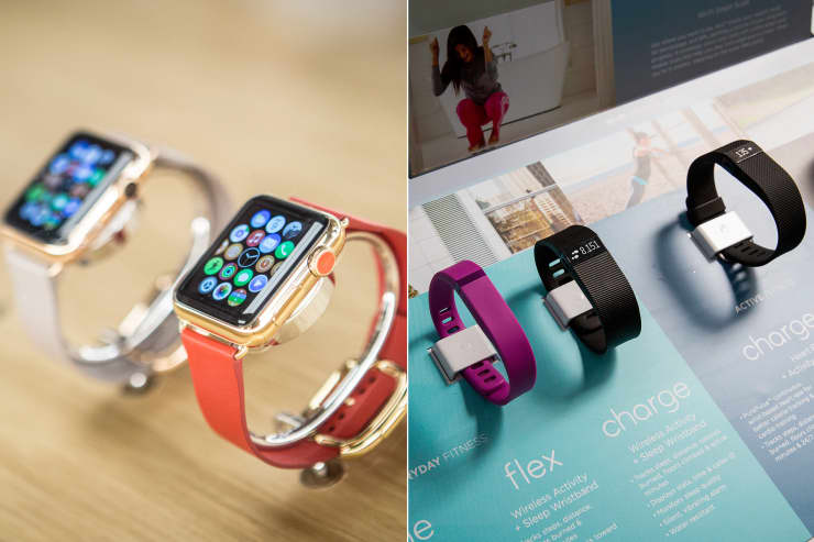 Reusable: Apple Watch Fitbit split 