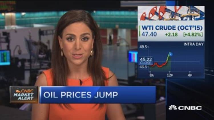 Oil jumps 6%