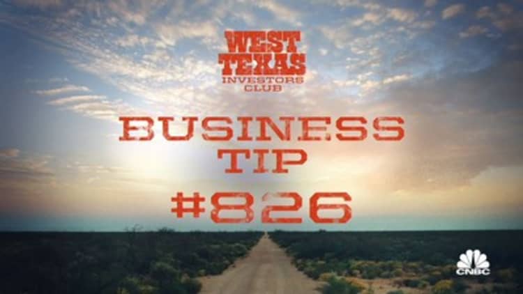 West Texas Investors Club: Business Tip #826
