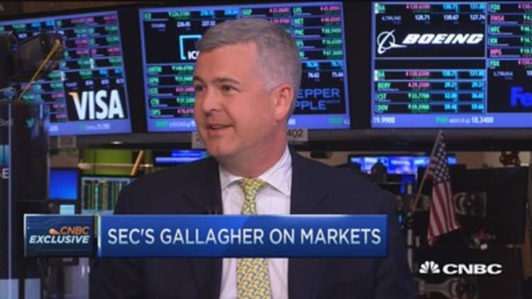 Don't panic on volatility: SEC's Gallagher
