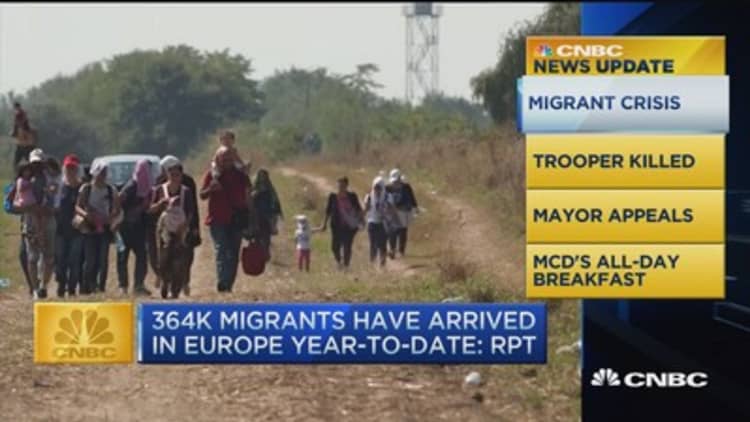 CNBC update: 364K migrants to Europe this year