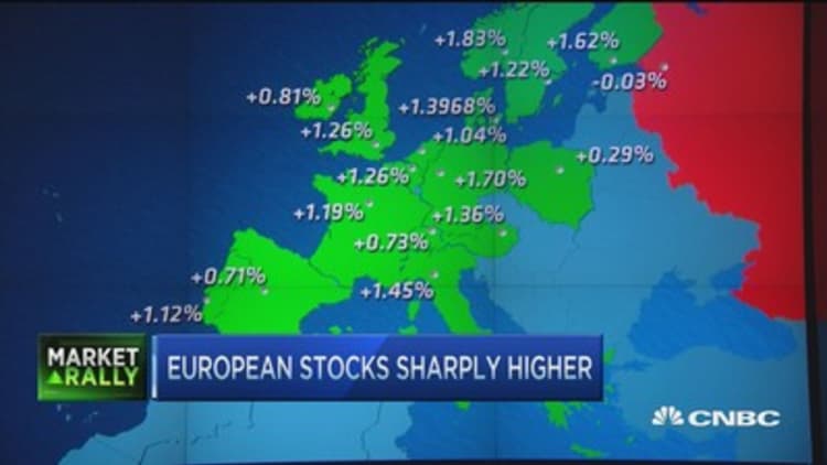 European markets close: Stocks higher