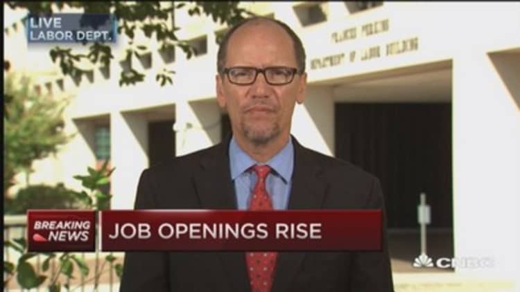 JOLTS:  Job openings reach record level