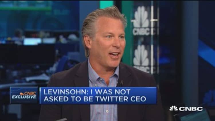 Levinsohn: Twitter did not ask me to be CEO