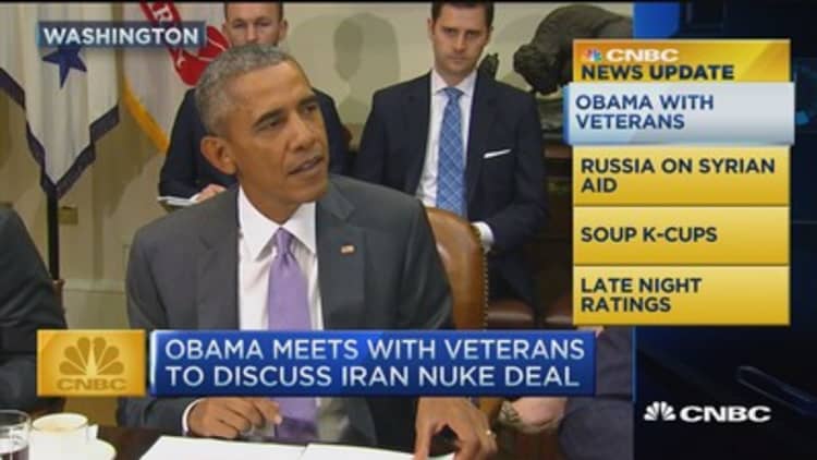 CNBC update: Obama meets with veterans