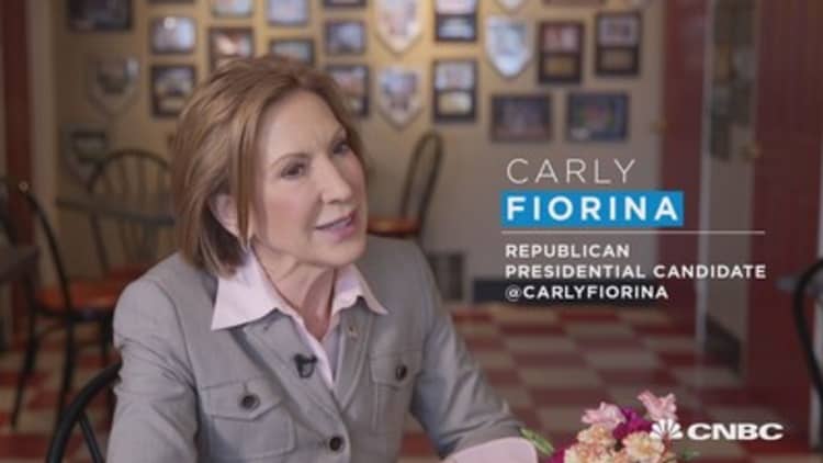 'Mr. Trump's going to be hearing quite a lot from me': Fiorina