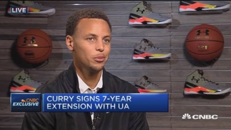 Happy to represent Under Armour: NBA's Curry