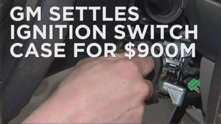 GM settles ignition switch case for $900M