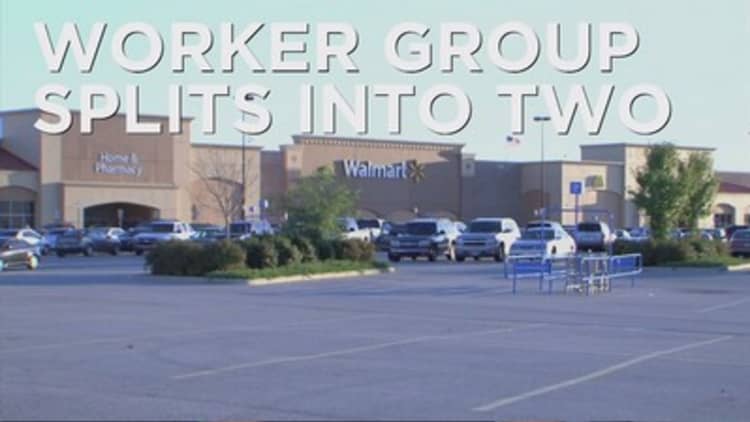 Wal-Mart worker group splits into two