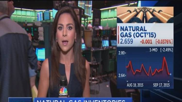 Natural gas inventories rise