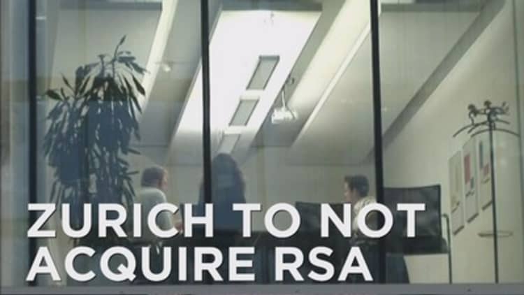 Zurich's plan to acquire RSA is a no-go