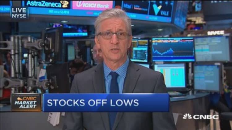 Markets midday: Buyers strike, not sellers panic