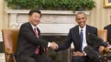 China's President XI Jinping and US President Barack Obama hold a meeting during an official State Visit at the White House September 25, 2015 in Washington, DC.