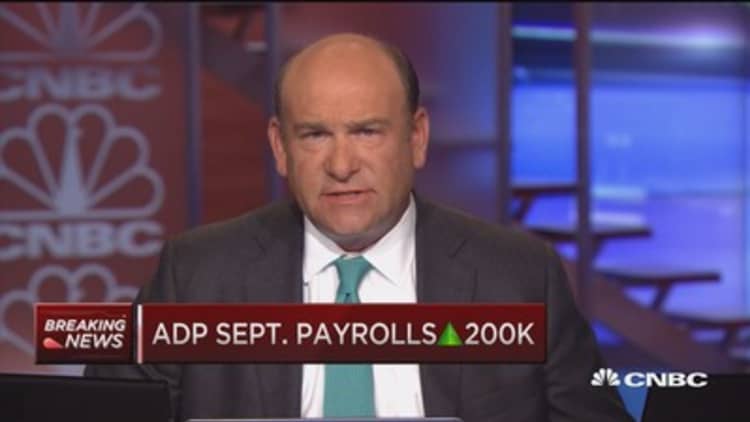 ADP September payrolls up 200K