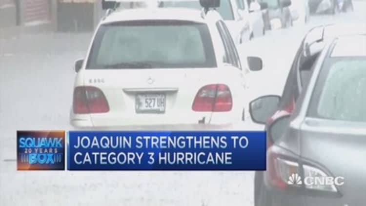 Hurricane Joaquin strengthens to cat 3