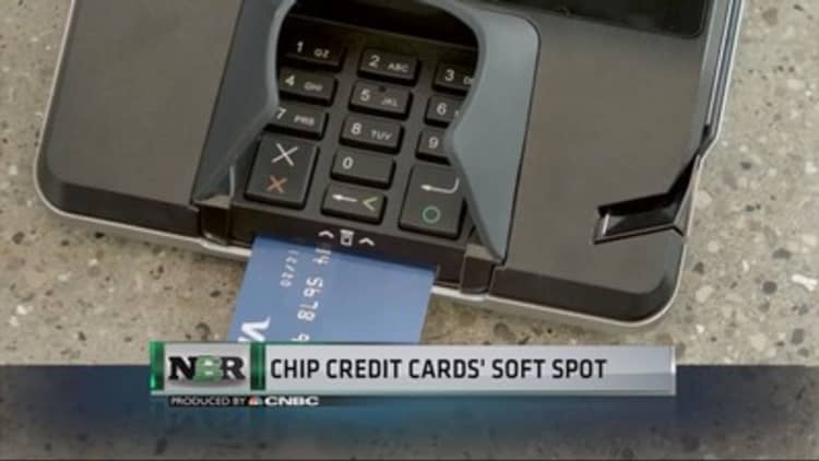 Chip credit cards’ soft spot 