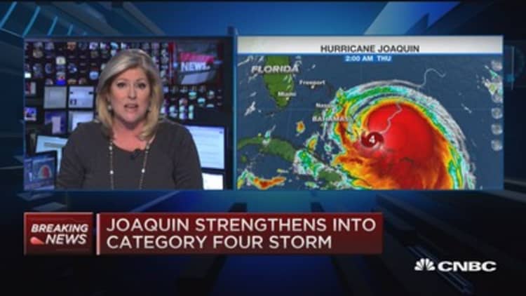 Hurricane Joaquin now category 4