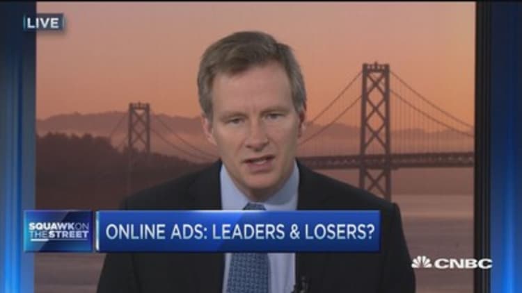 Facebook challenges Google, Twitter falls in ads