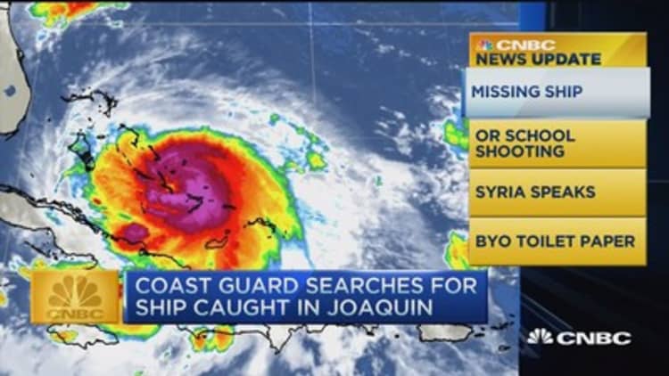 CNBC update: Cargo ship missing as Joaquin slams Bahamas